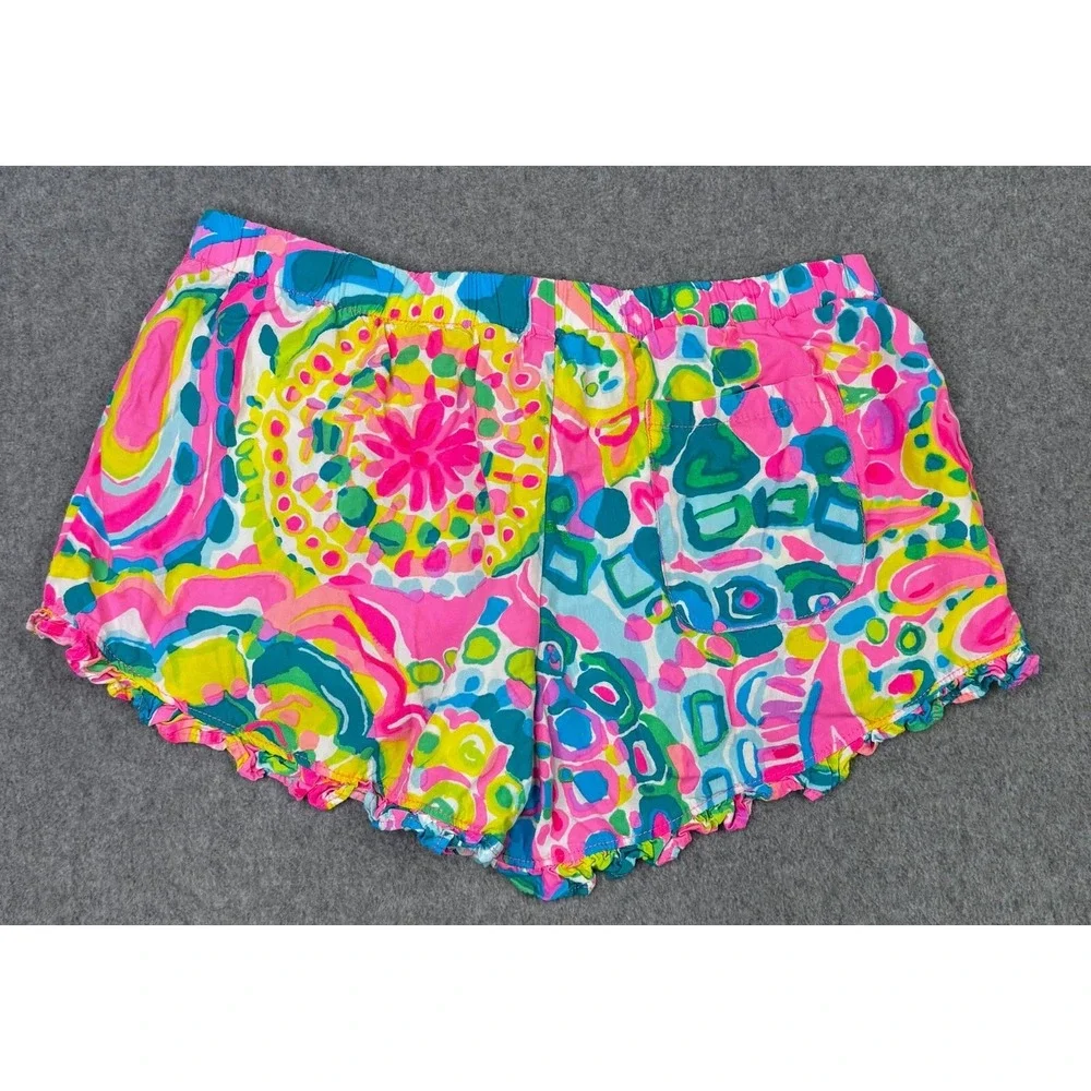 Lilly Pulitzer Womens Size XS Shorts Kya Ruffled‎ Bay Breeze Floral Multicolor